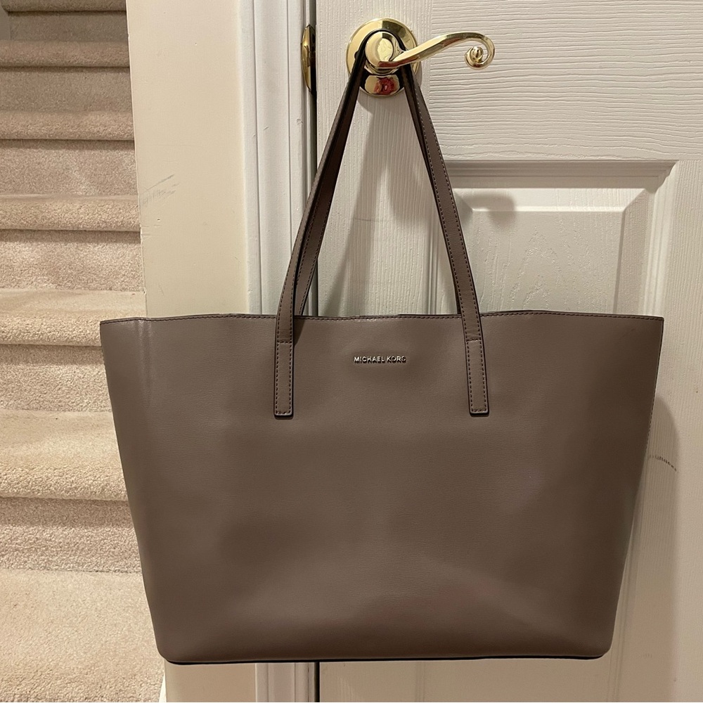 Michael Kors Taupe Leather Tote